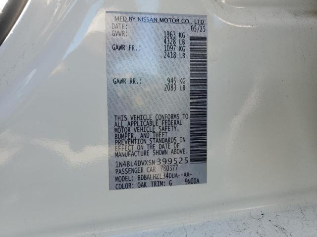 2025 NISSAN ALTIMA SV 1N4BL4DVXSN399525