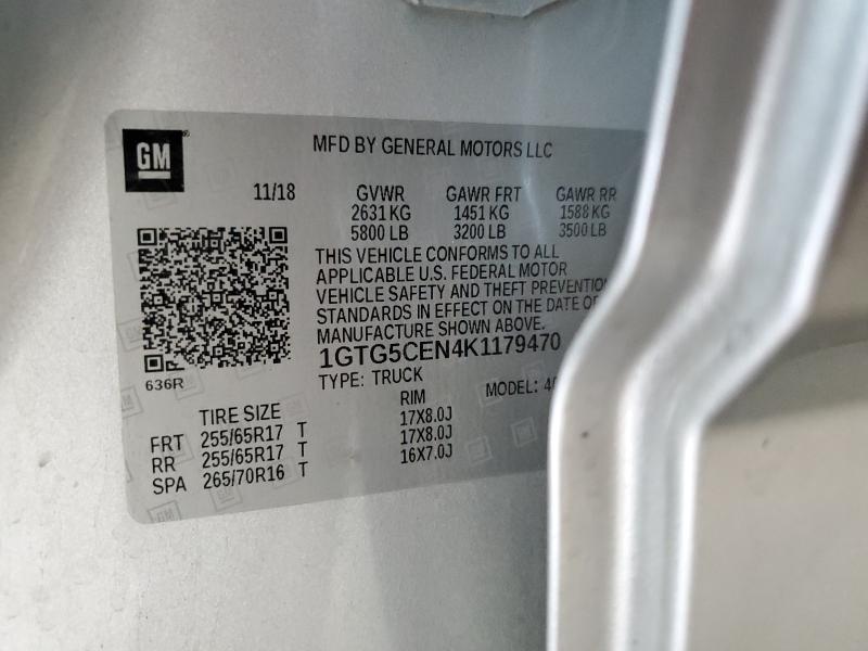 2019 GMC CANYON SLE 1GTG5CEN4K1179470