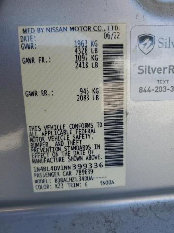 2022 NISSAN ALTIMA SV - 1N4BL4DV1NN399336