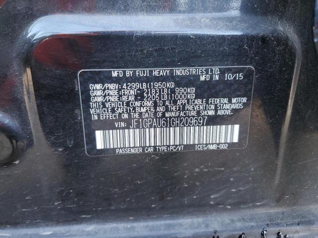 2016 SUBARU IMPREZA SP - JF1GPAU61GH209697