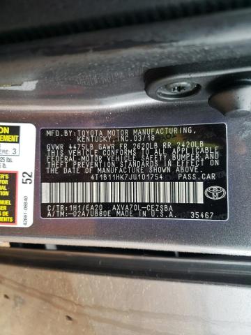 2018 TOYOTA CAMRY L - 4T1B11HK7JU101754