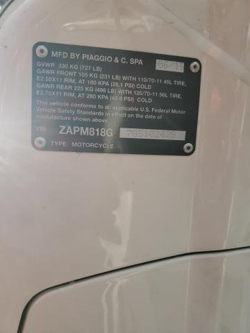 2016 VESPA SPRINT 150 - ZAPM818G7G5102425