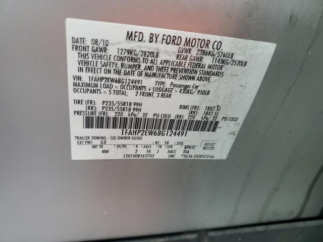 2011 FORD TAURUS SEL - 1FAHP2EW6BG124491