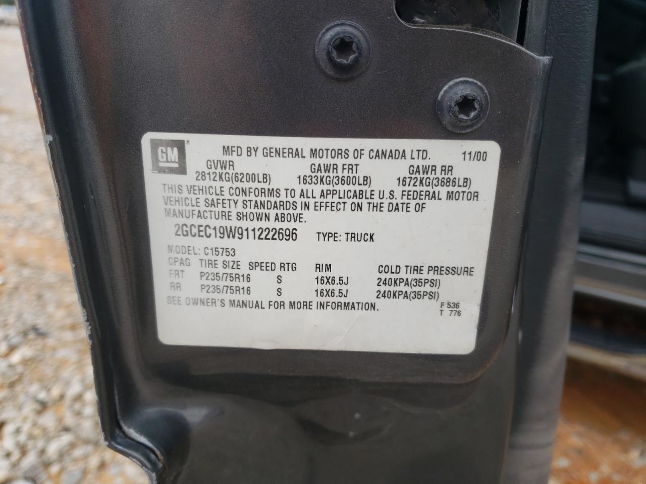 Lot #3290223226 2001 CHEVROLET SILVERADO