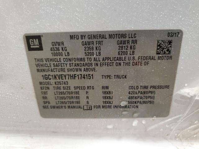 2017 CHEVROLET SILVERADO - 1GC1KVEY7HF174151