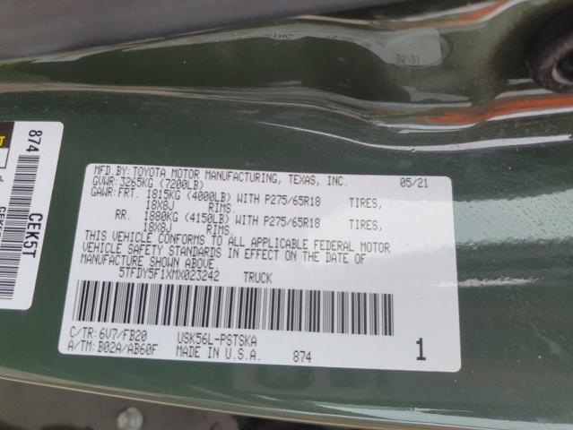 2021 TOYOTA TUNDRA CREWMAX SR5 5TFDY5F1XMX023242