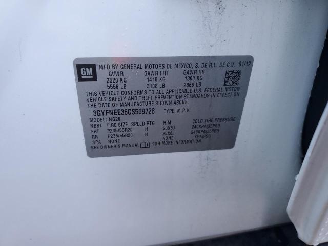 2012 CADILLAC SRX PERFOR - 3GYFNEE36CS569728