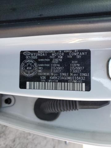 2021 HYUNDAI KONA SEL - KM8K23AG0MU118432