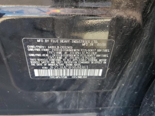 2015 SUBARU FORESTER 2 JF2SJAAC3FH584863