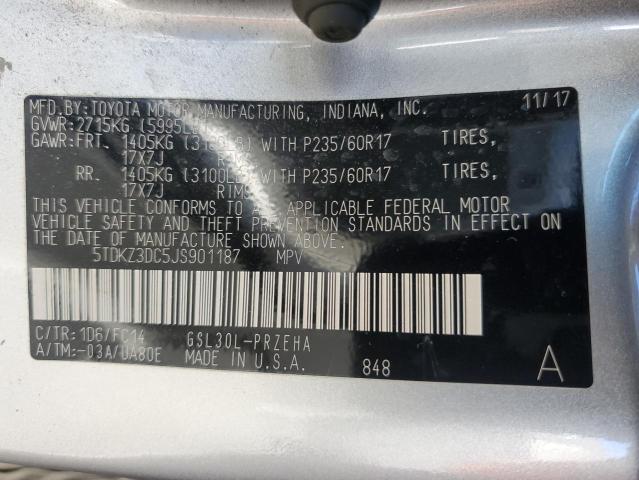 2018 TOYOTA SIENNA LE #3302948620