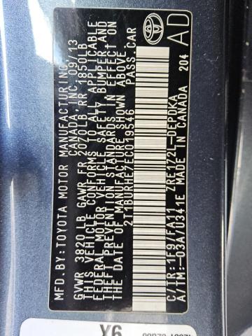 2014 TOYOTA COROLLA L #3304694918