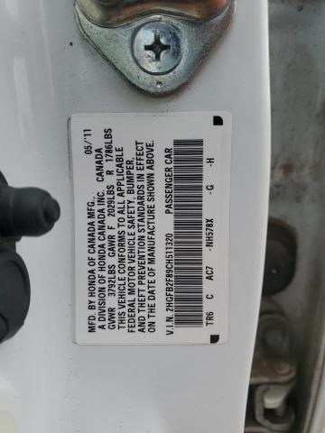 2012 HONDA CIVIC - 2HGFB2F89CH511320