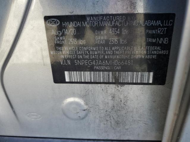 2021 HYUNDAI SONATA SE 5NPEG4JA6MH066481