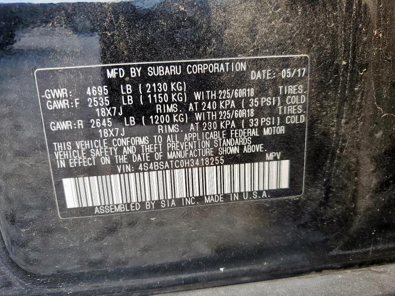 2017 SUBARU OUTBACK TO 4S4BSATC0H3418255