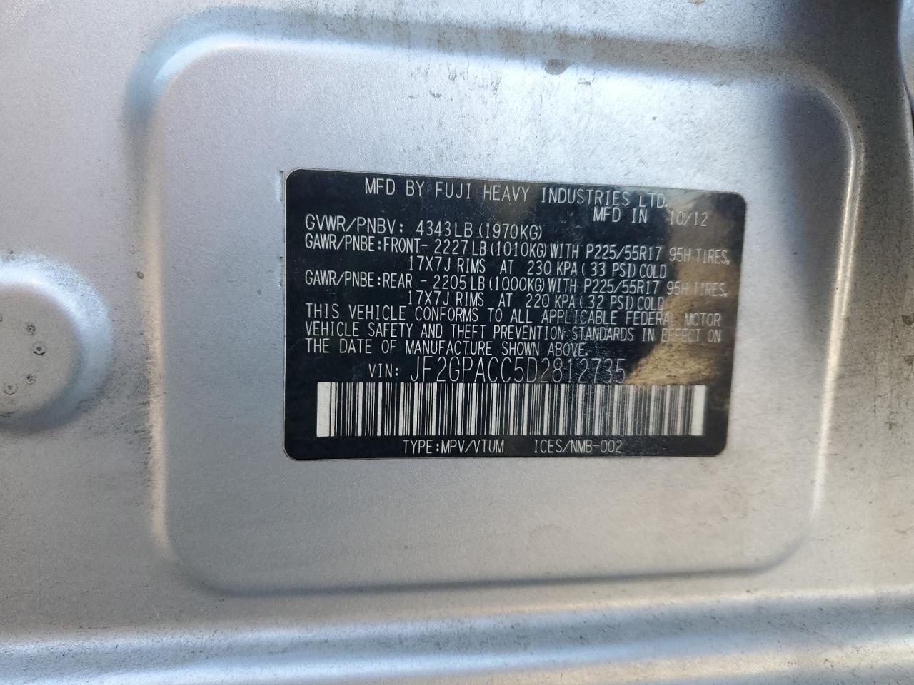 SUBARU XV 2.0 PREMIUM