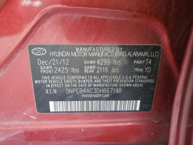 2013 HYUNDAI SONATA GLS - 5NPEB4AC3DH667198