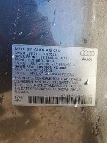 2012 AUDI Q7 PREMIUM #3282506885