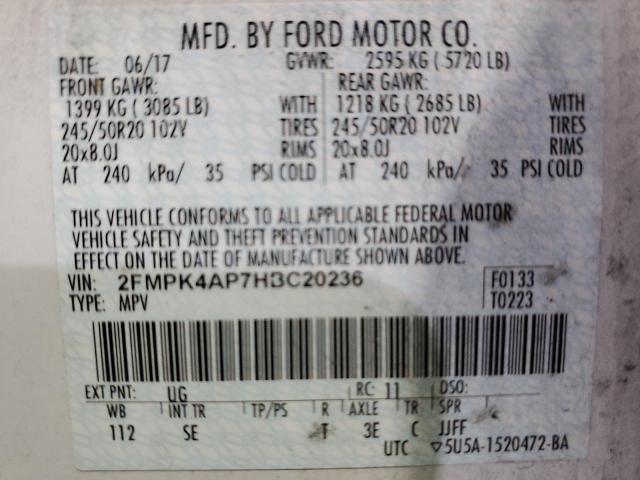 2017 FORD EDGE SPORT #3270770872