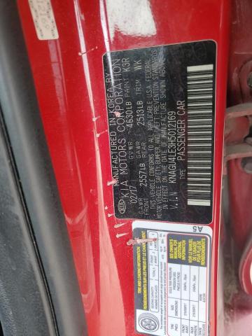 2017 KIA OPTIMA HYB KNAGU4LE3H5012169