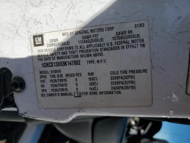 2003 CHEVROLET BLAZER #3284831538