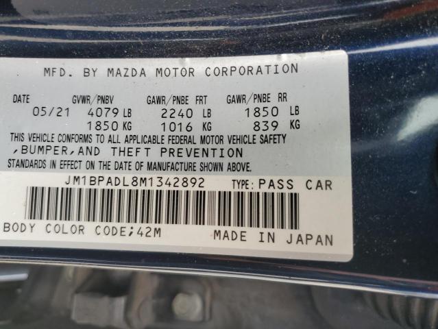 2021 MAZDA 3 PREMIUM JM1BPADL8M1342892