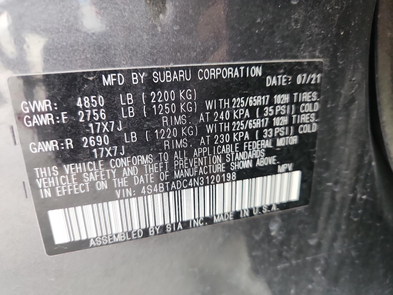 SUBARU OUTBACK PREMIUM