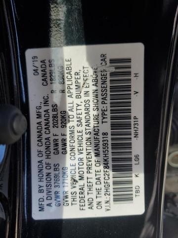 2019 HONDA CIVIC SPOR #3293549408