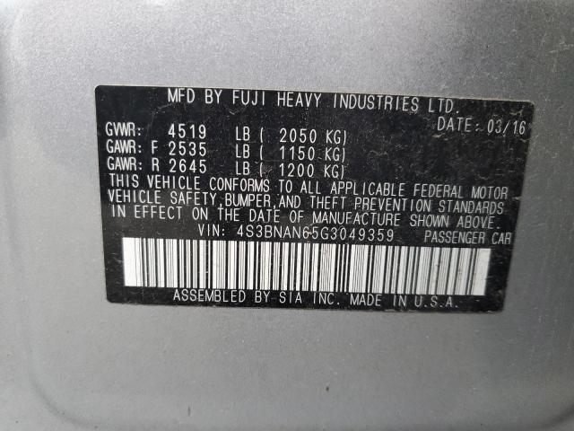 2016 SUBARU LEGACY 2.5 #3304110489