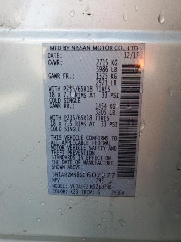 2016 NISSAN PATHFINDER 5N1AR2MN8GC607277