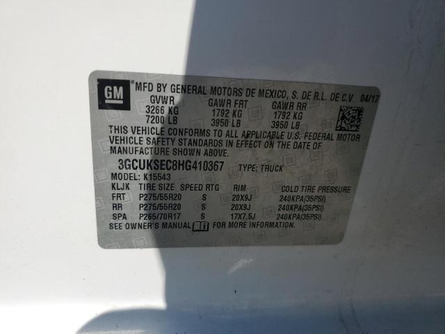 2017 CHEVROLET SILVERADO K1500 LTZ 3GCUKSEC8HG410367