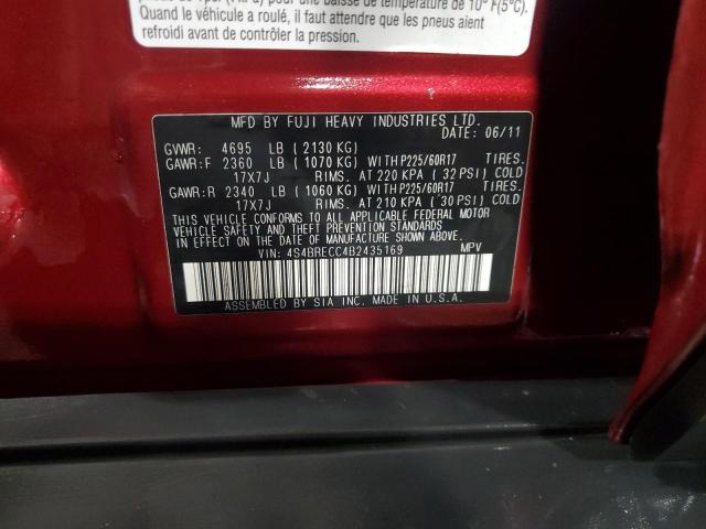 2011 SUBARU OUTBACK 3. - 4S4BRECC4B2435169