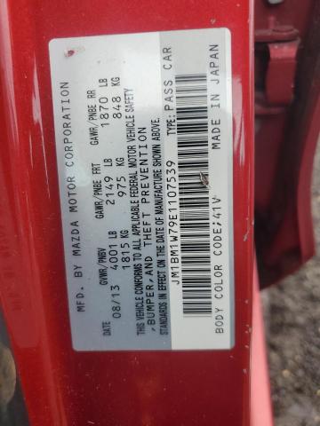 2014 MAZDA 3 GRAND TO - JM1BM1W79E1107539