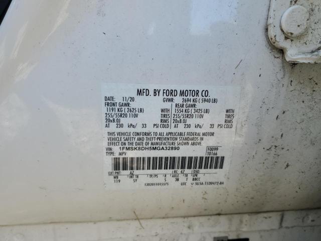 2021 FORD EXPLORER X #3296310482