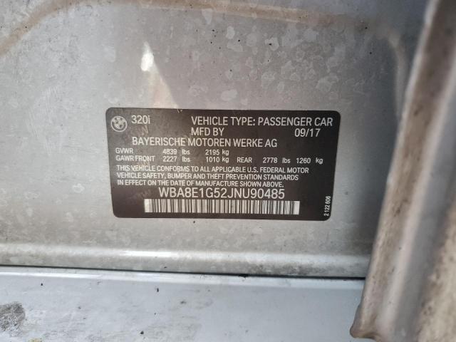 2018 BMW 320 I WBA8E1G52JNU90485