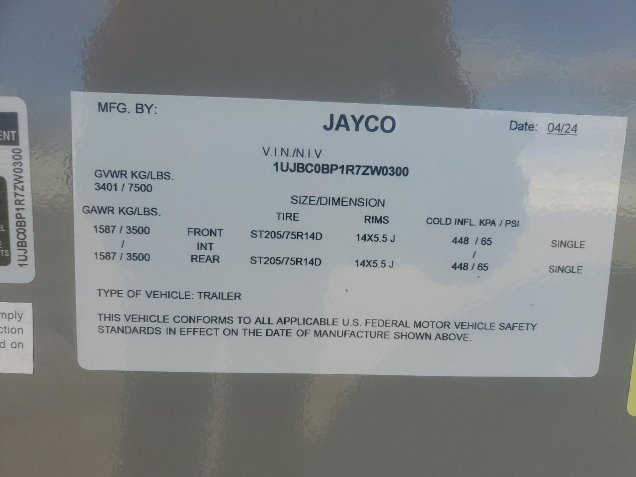 Lot #3287313007 2024 JYCA 264BH