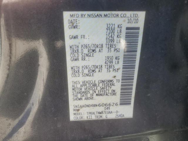 2011 NISSAN ARMADA SV - 5N1AA0ND4BN606626