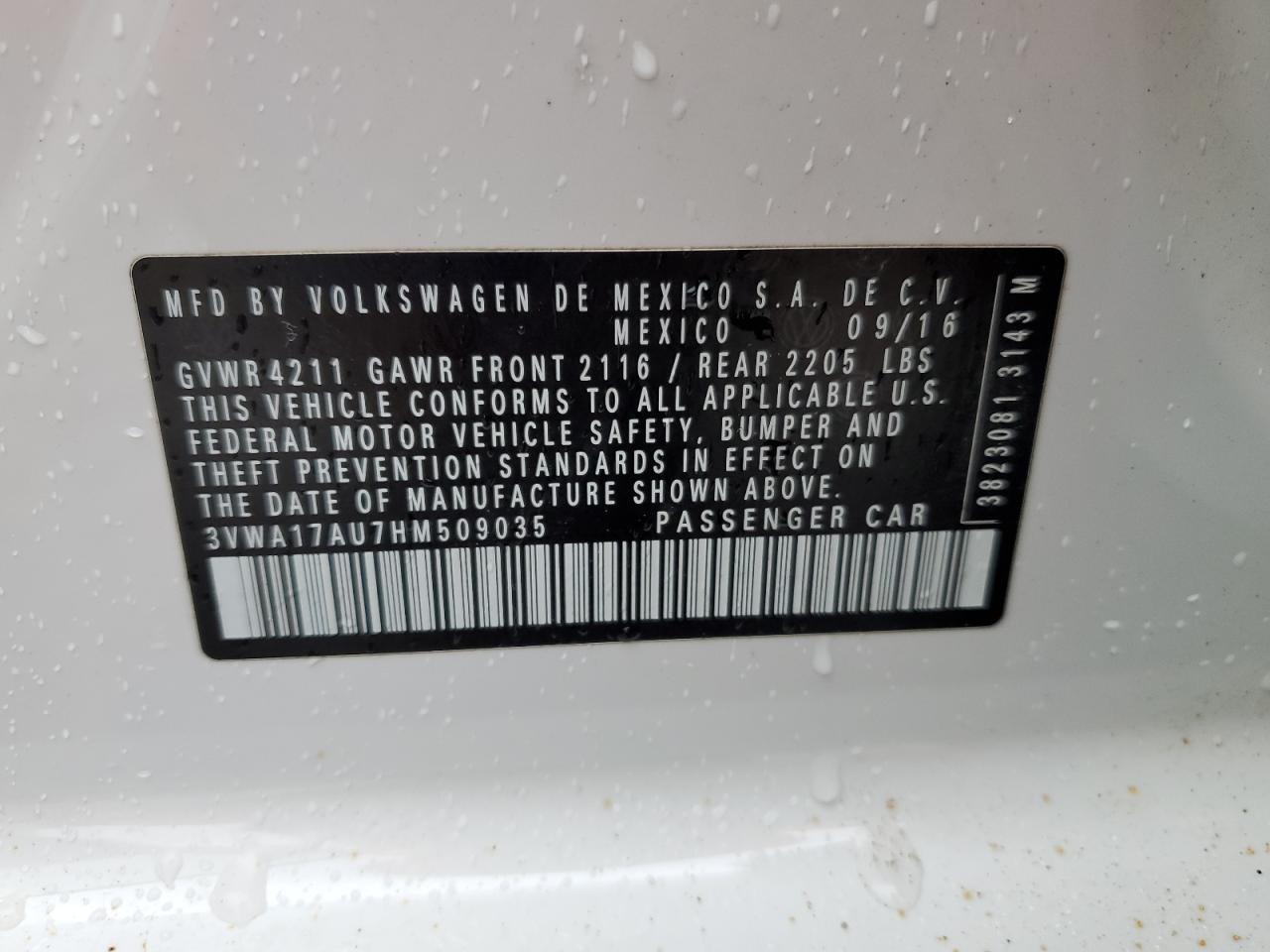 Lot #3265804251 2017 VOLKSWAGEN GOLF SPORT