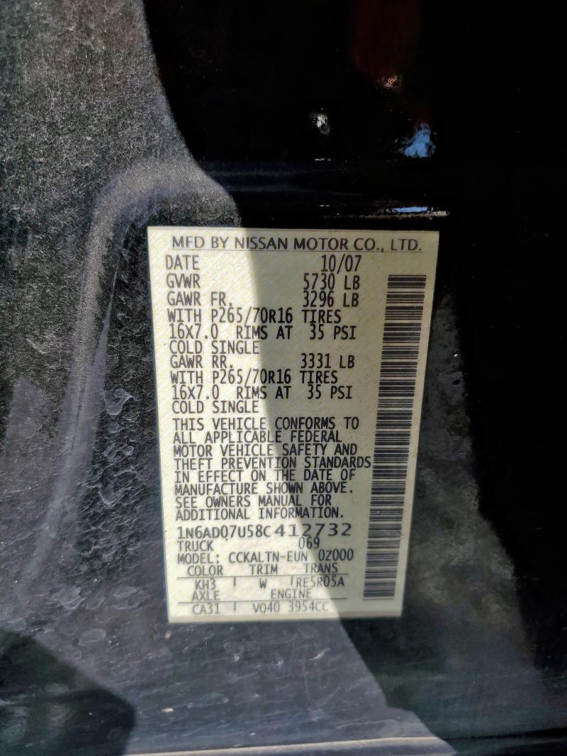2008 NISSAN FRONTIER CREW CAB LE #3304805322