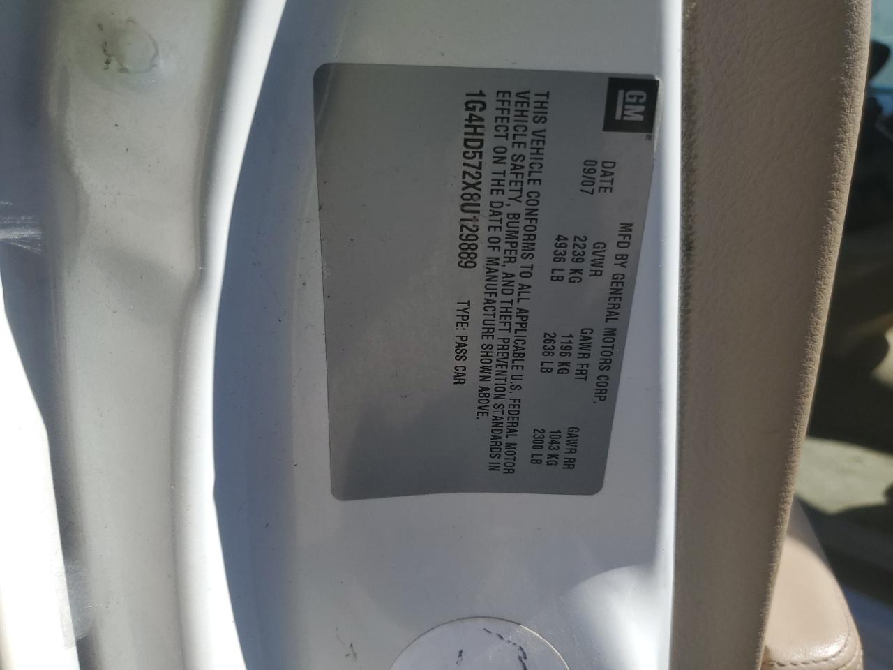 Lot #3286855219 2008 BUICK LUCERNE CX