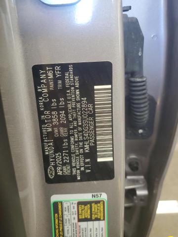 2025 HYUNDAI ELANTRA SEL KMHLS4DG3SU022894