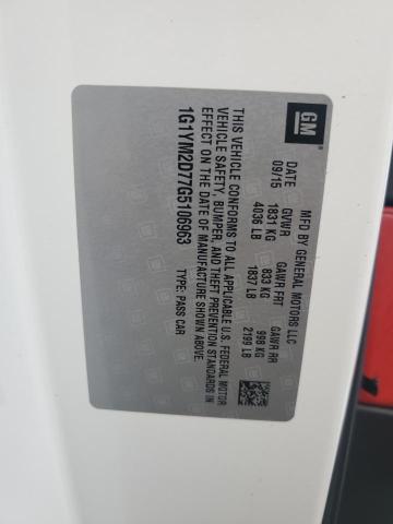 2016 CHEVROLET CORVETTE STINGRAY Z51 3LT #3309233625