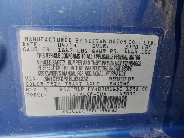 2014 NISSAN VERSA NOTE - 3N1CE2CP8EL434232