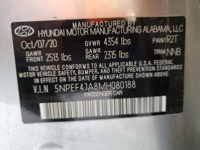 2021 HYUNDAI SONATA SEL 5NPEF4JA8MH080188