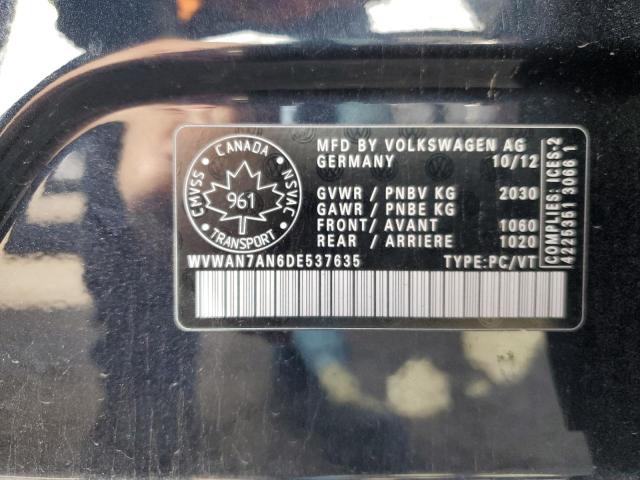 2013 VOLKSWAGEN CC SPORT - WVWAN7AN6DE537635