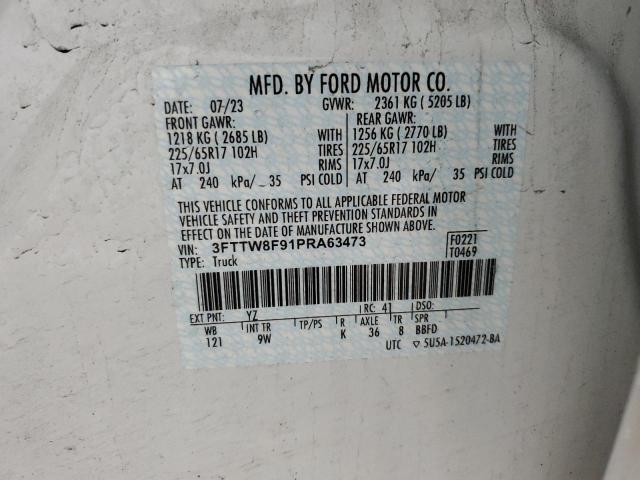 2023 FORD MAVERICK XL 3FTTW8F91PRA63473