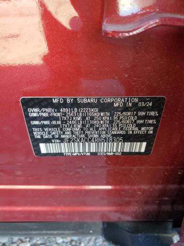 2024 SUBARU FORESTER PREMIUM - JF2SKACC4RH518305