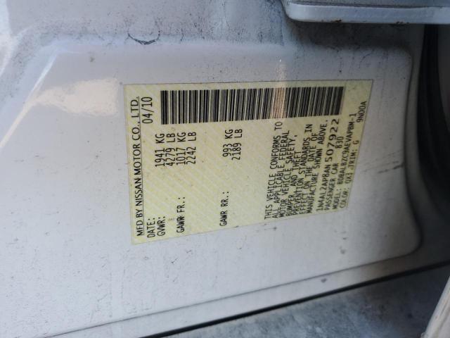 2010 NISSAN ALTIMA BAS - 1N4AL2AP8AN507922