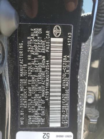 2019 TOYOTA CAMRY L #3290282279