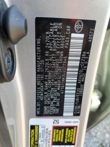 2020 TOYOTA CAMRY SE #3292454677