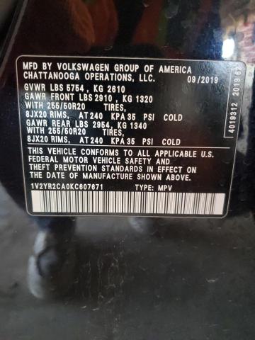 2019 VOLKSWAGEN ATLAS SE #3304058495